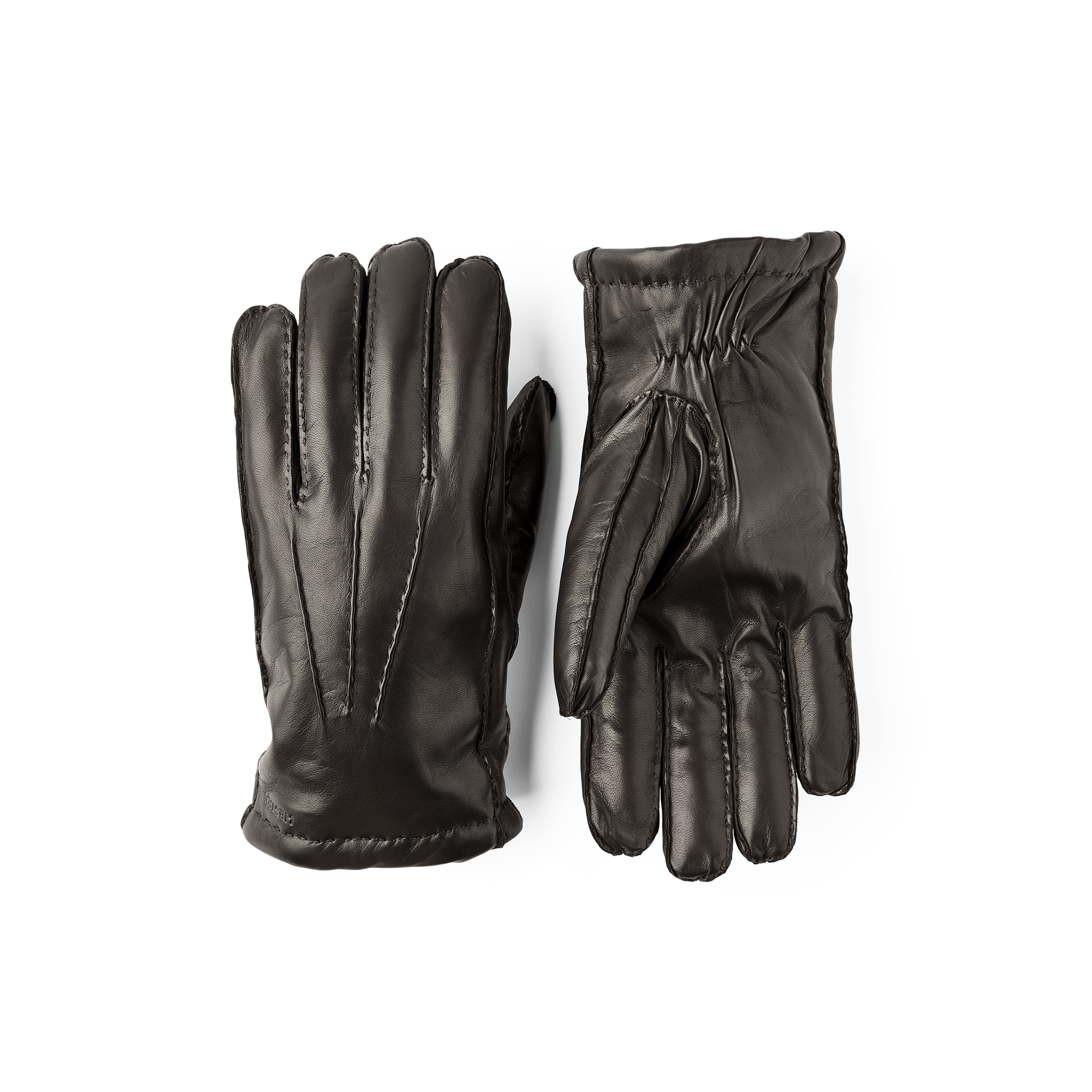 Mörkbrun handsydd skinnhandske i lammnappa
(1 av 7)