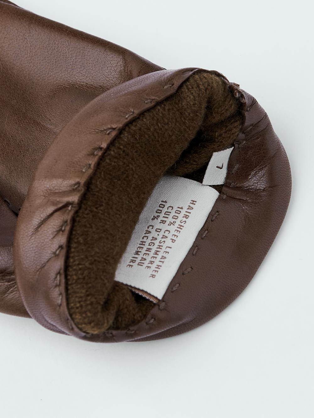 Brown hand-sewn hairsheep leather glove
 (4 of 4)