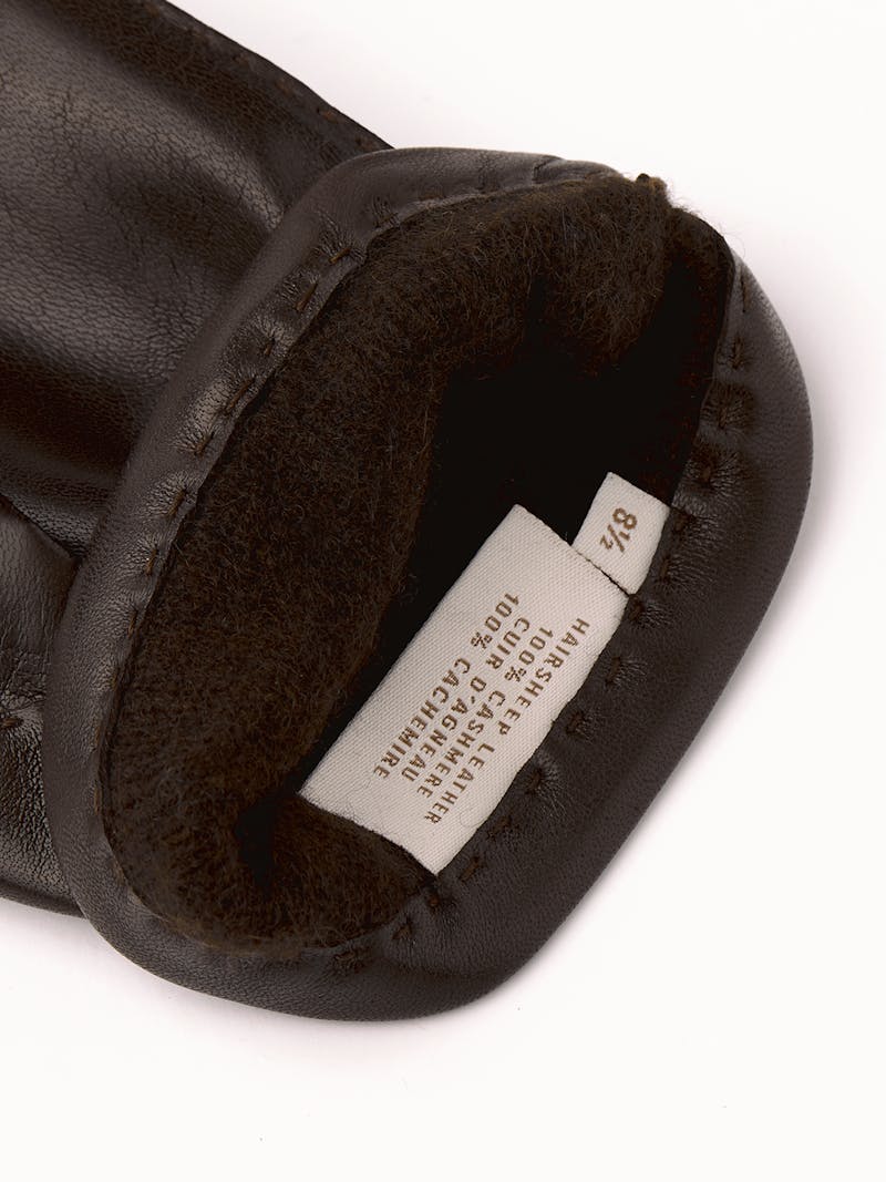 Dark brown hand-sewn hairsheep leather glove
 (4 of 4)