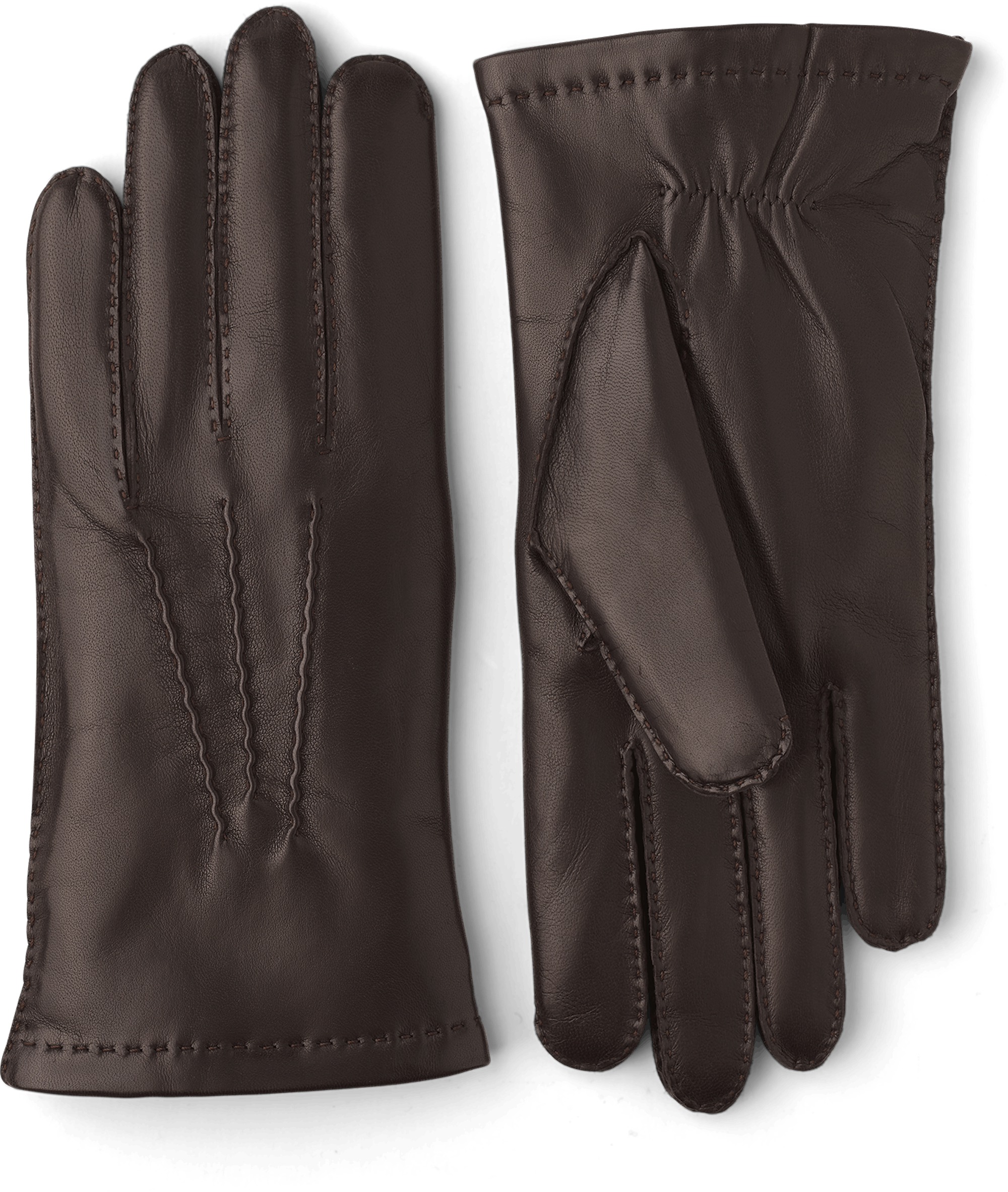 Dark brown hand-sewn hairsheep leather glove
 (1 of 4)