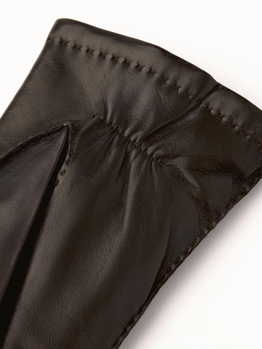 Dark brown hand-sewn hairsheep leather glove
 (3 of 4)