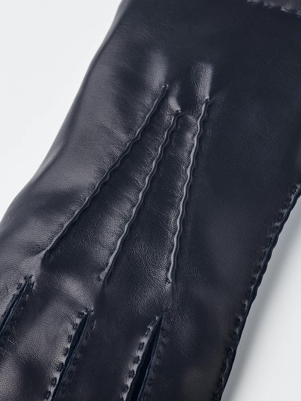 Dark blue hand-sewn hairsheep leather glove
 (3 of 3)