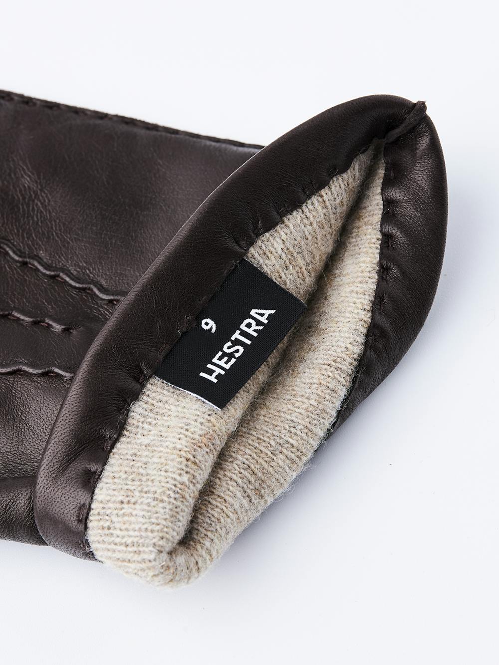 Dark brown hand-sewn hairsheep leather glove
 (4 of 4)