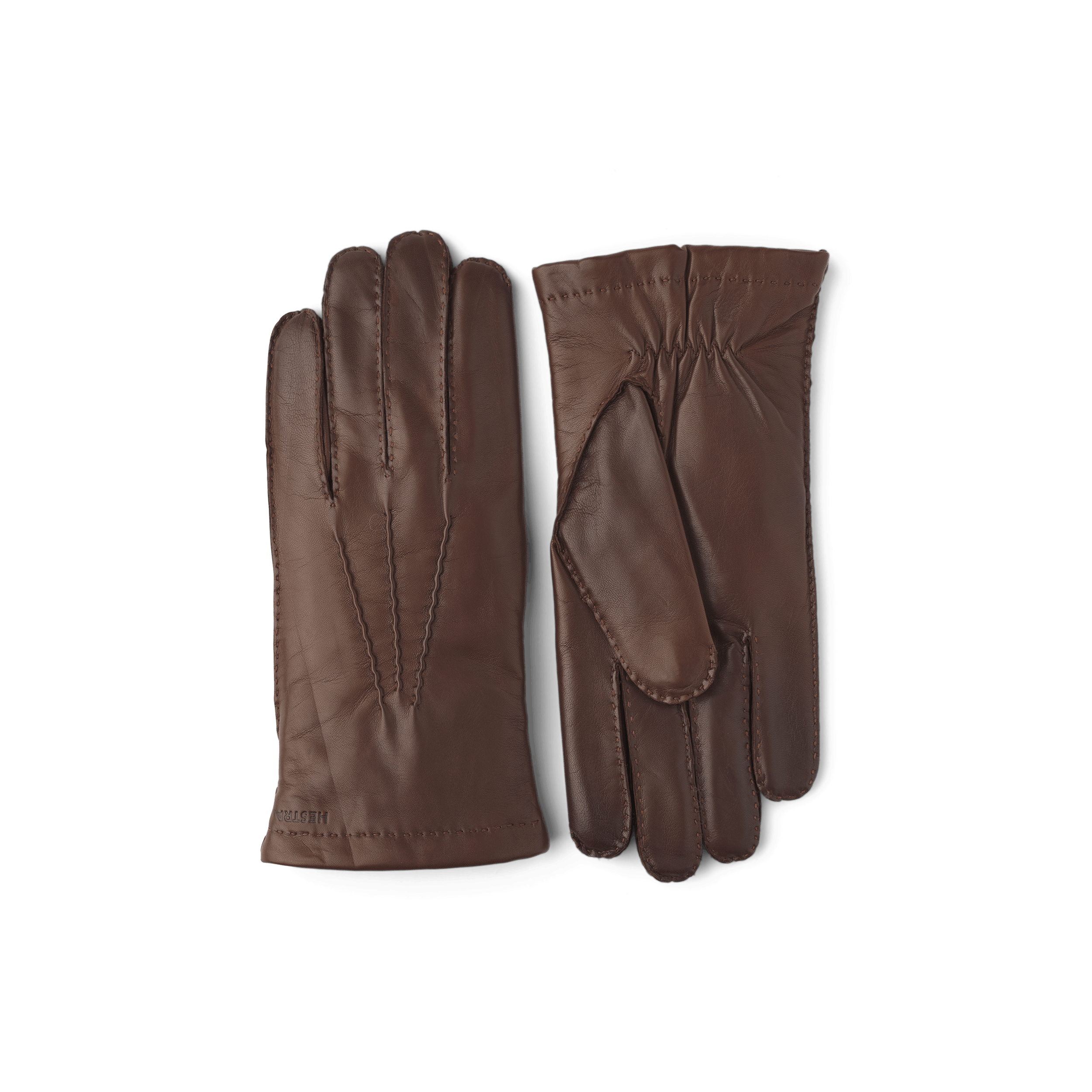 Brown hand-sewn hairsheep leather glove
 (1 of 4)