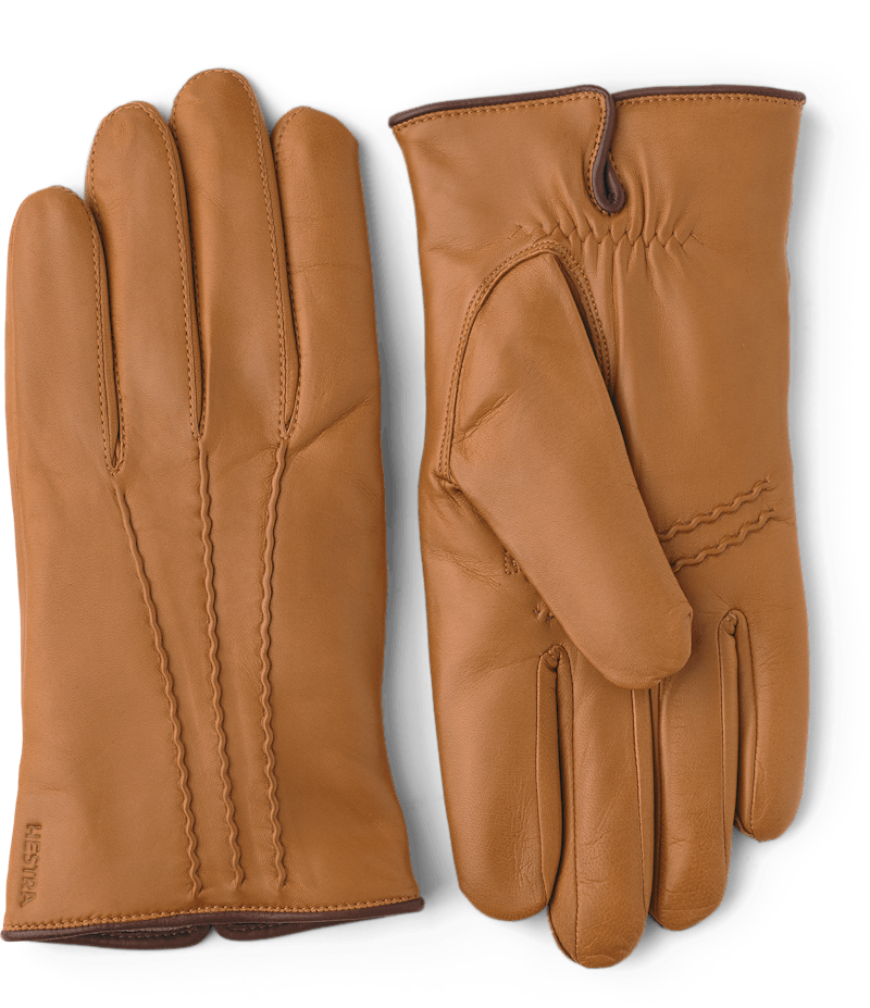 Light brownish-yellow machine-sewn hairsheep leather glove
 (1 of 5)