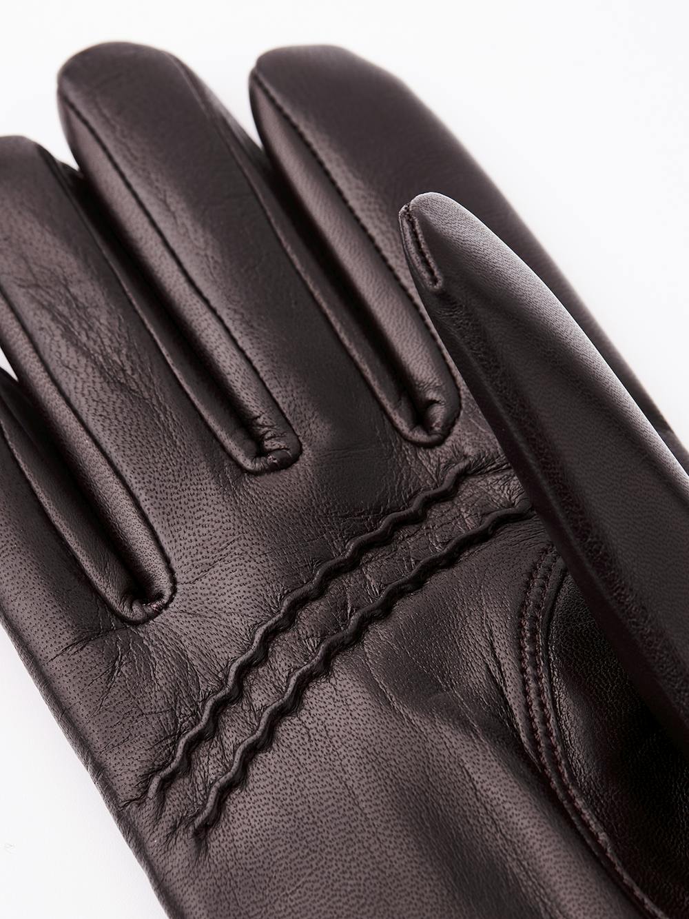 Dark brown machine-sewn hairsheep leather glove
(3 of 6)