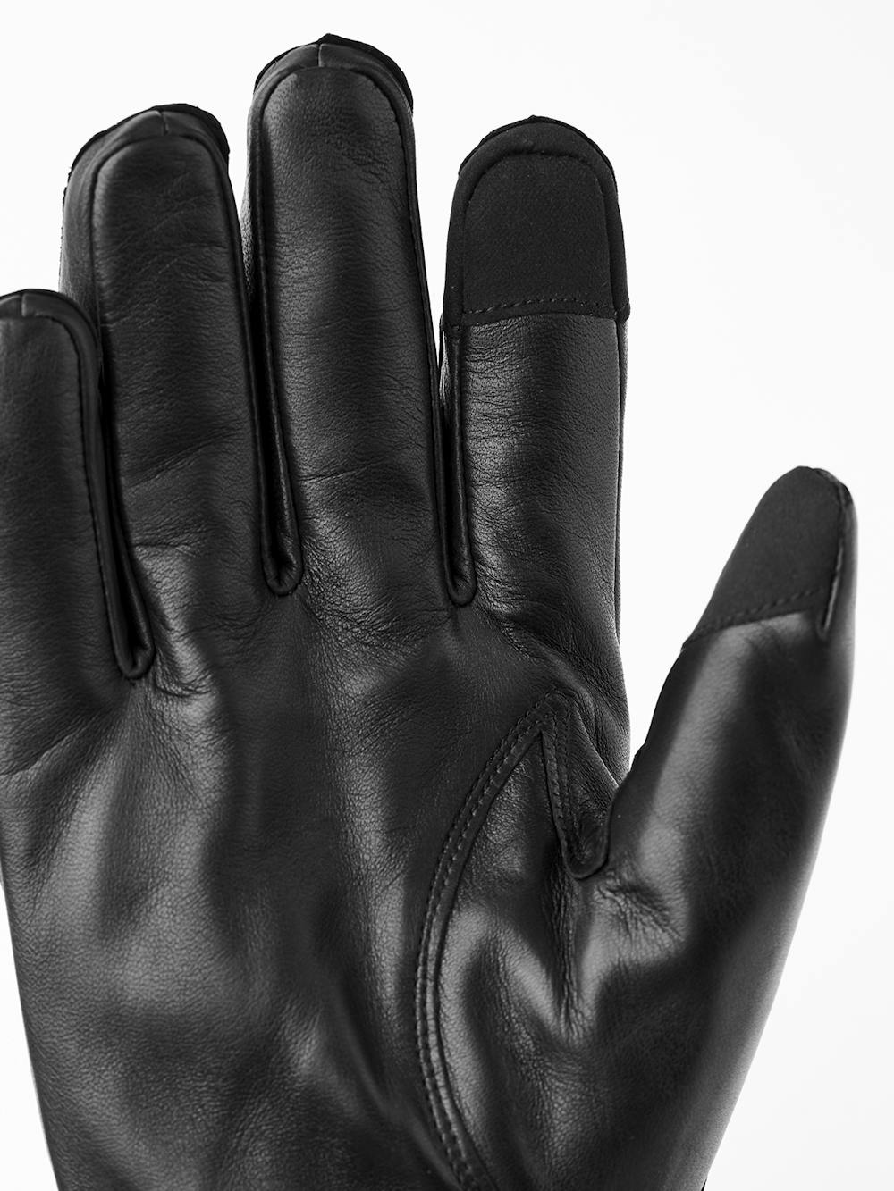 Black machine-sewn hairsheep leather glove with knitted cuff
(2 of 4)