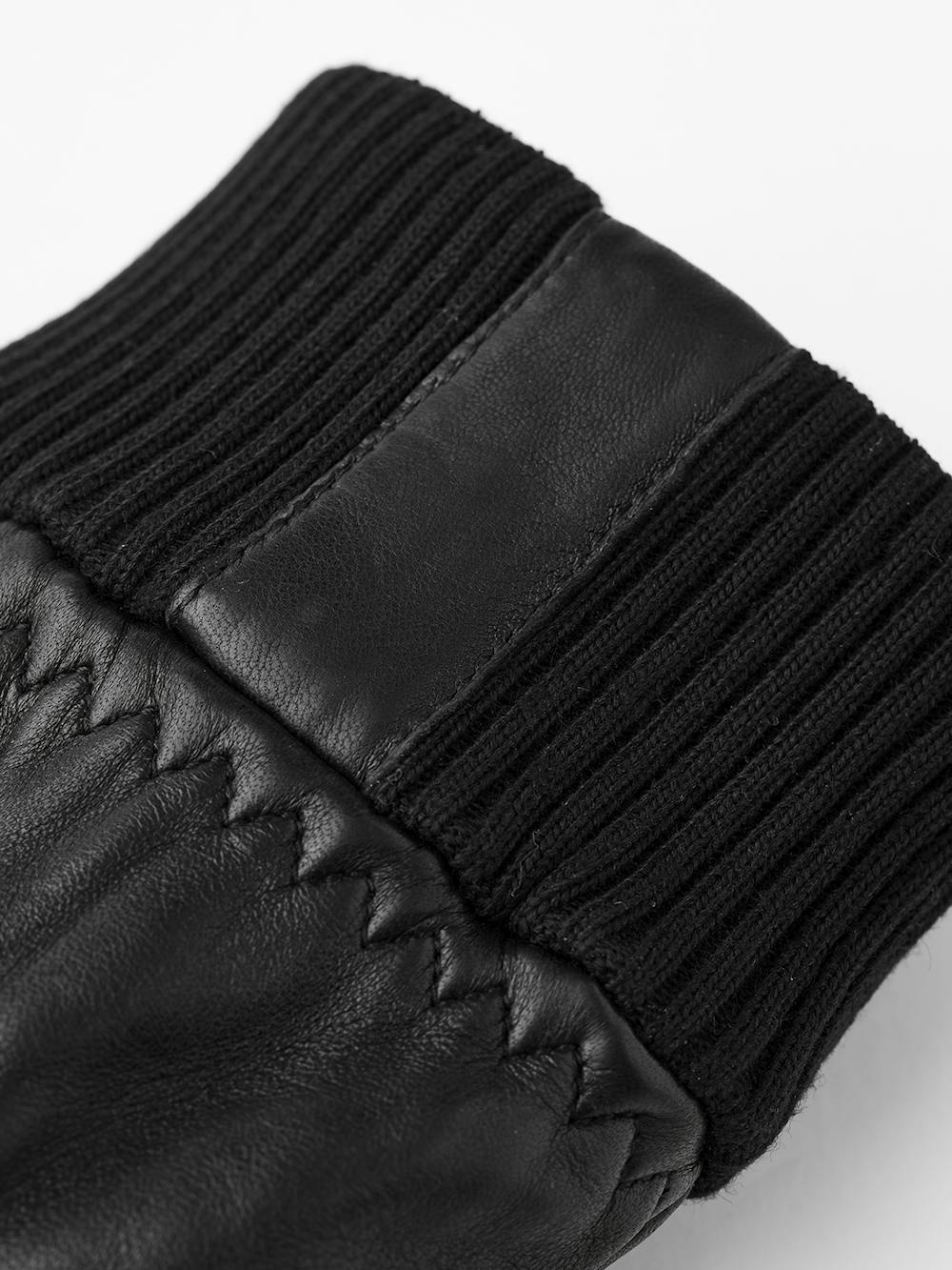 Black machine-sewn hairsheep leather glove with knitted cuff
(4 of 4)