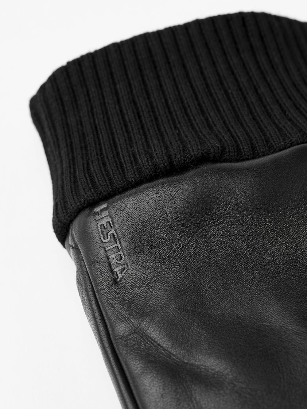 Black machine-sewn hairsheep leather glove with knitted cuff
(3 of 4)