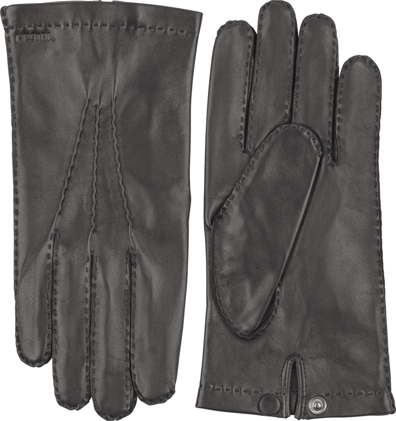 Black hand-sewn hairsheep leather glove
