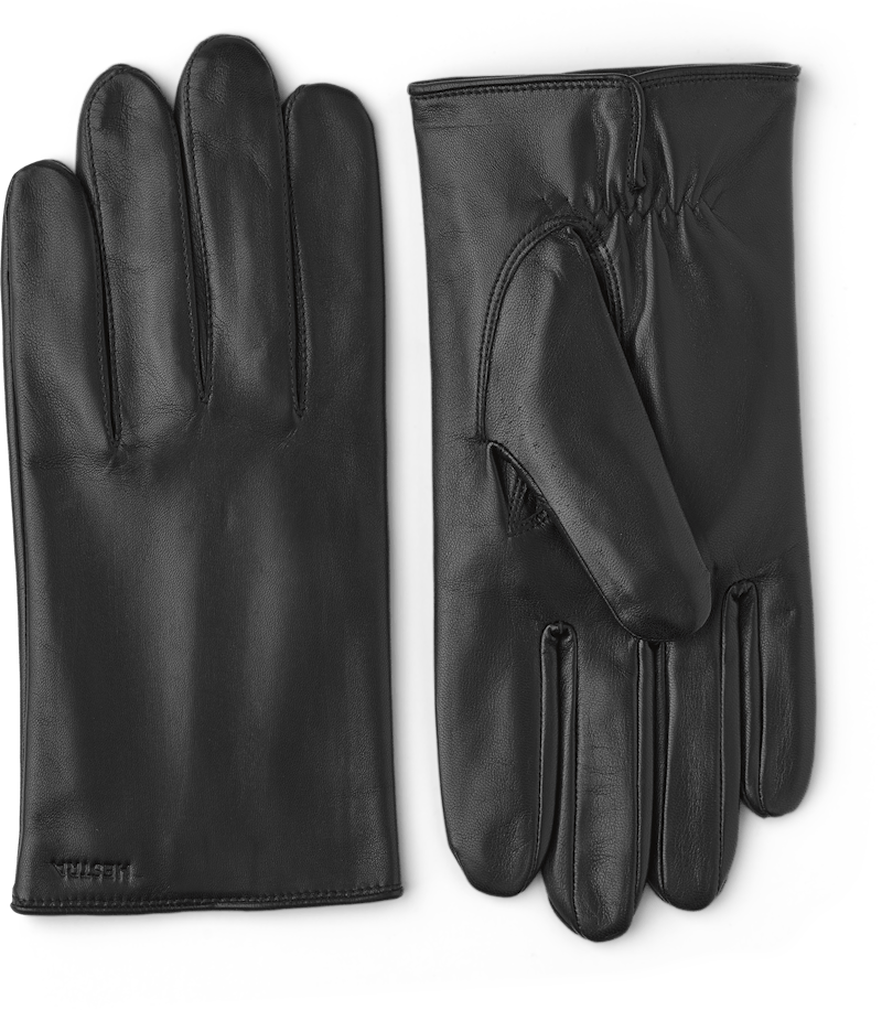 Black machine-sewn hairsheep leather glove
 (1 of 4)