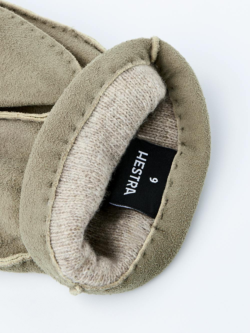 Light gray suede protective glove with elasticated wrist
(3 of 3)