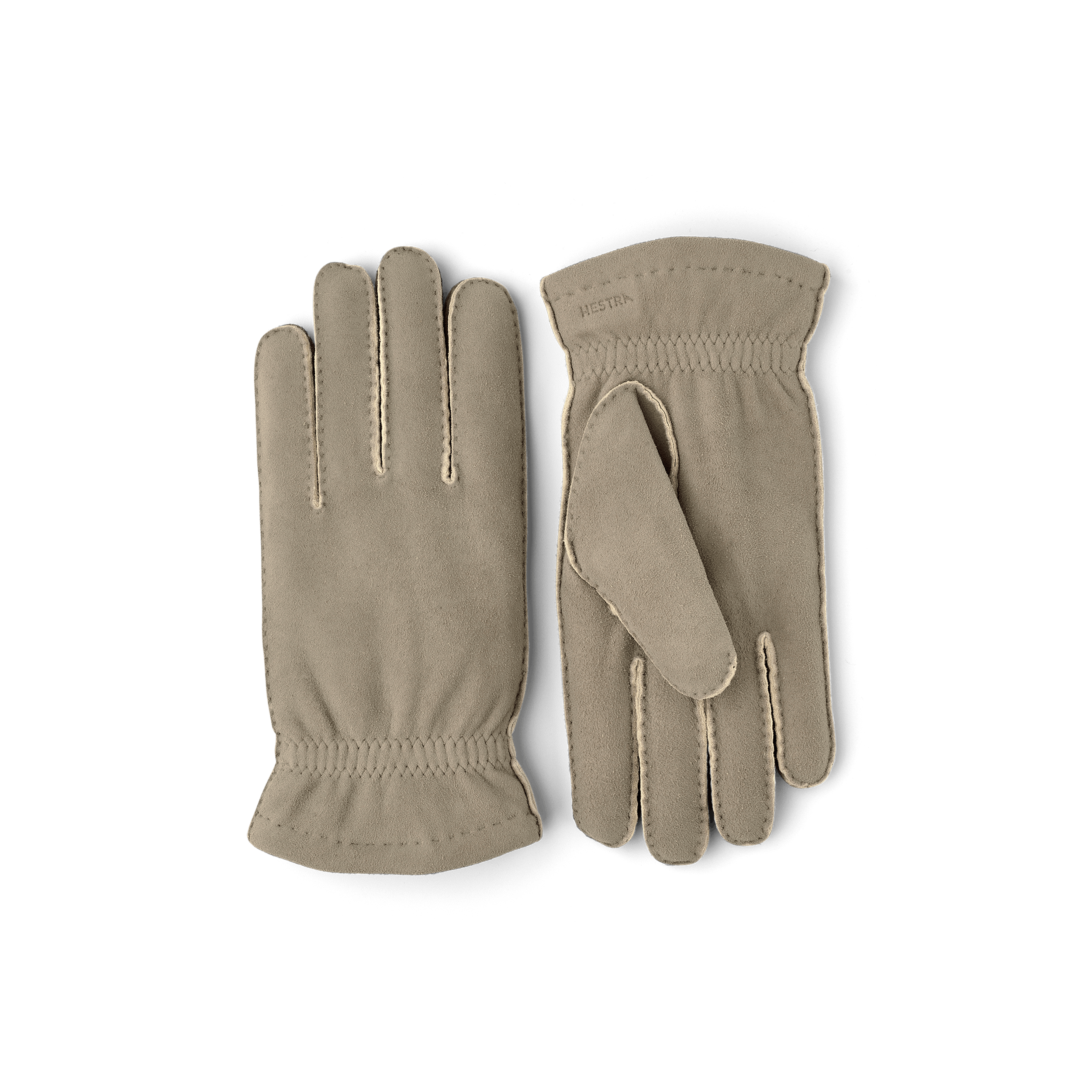Light gray suede protective glove with elasticated wrist
(1 of 3)