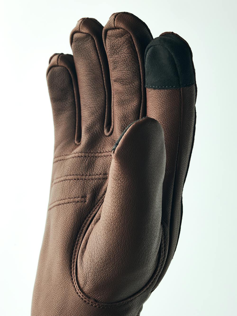 Dark brown machine-sewn goat leather glove
 (3 of 5)