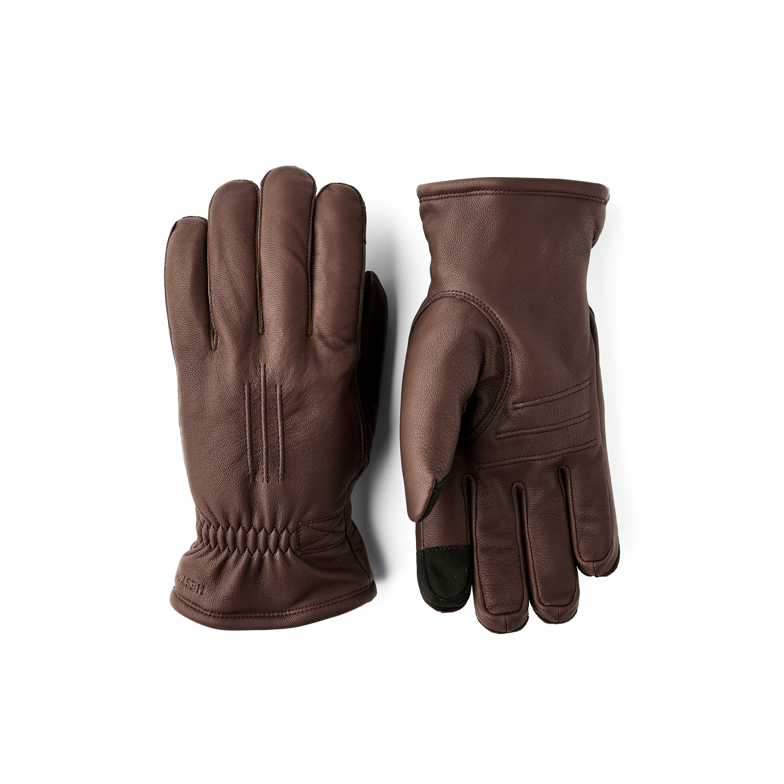 Dark brown machine-sewn goat leather glove
 (1 of 5)