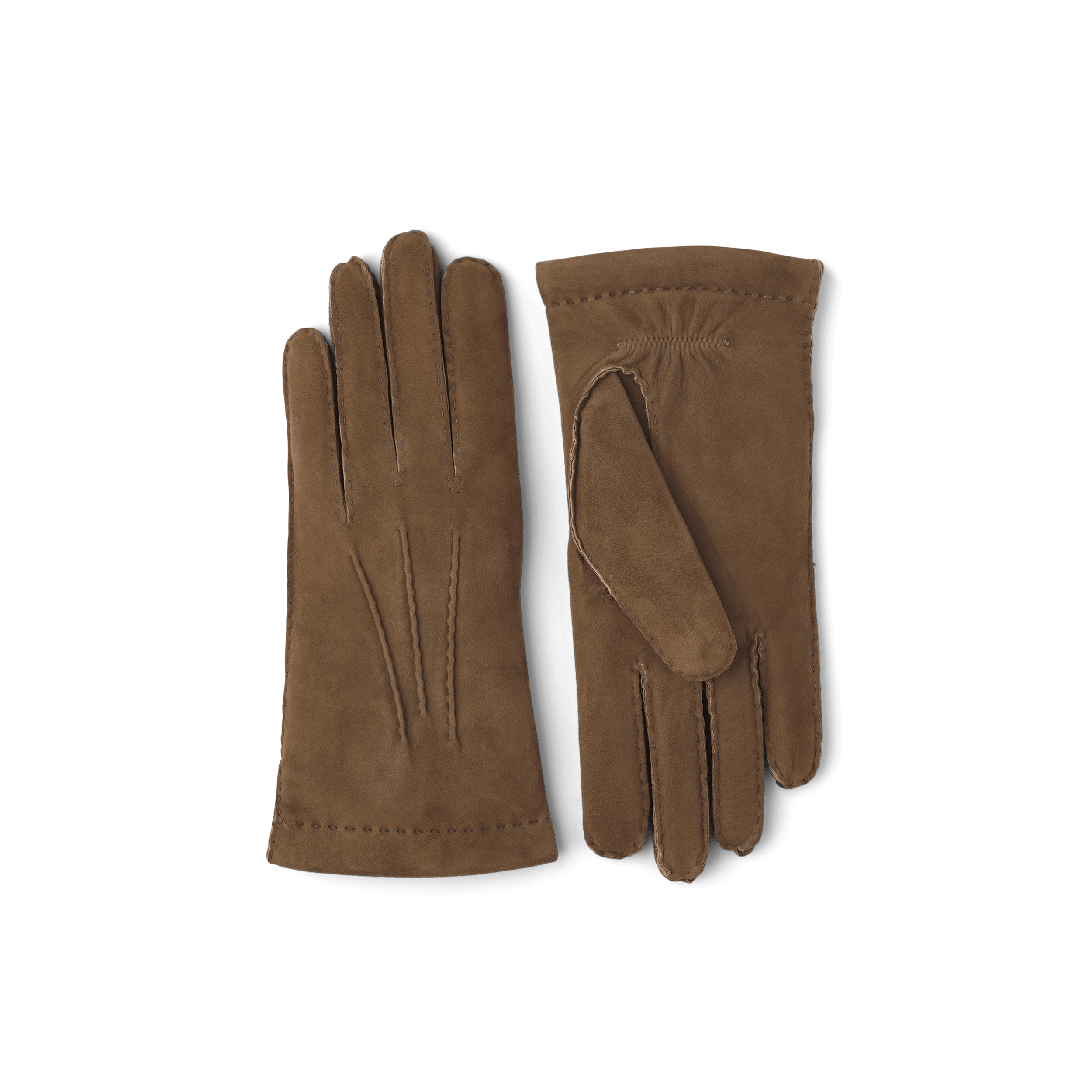 Ljusbrun handsydd handske i mocka
(1 av 4)