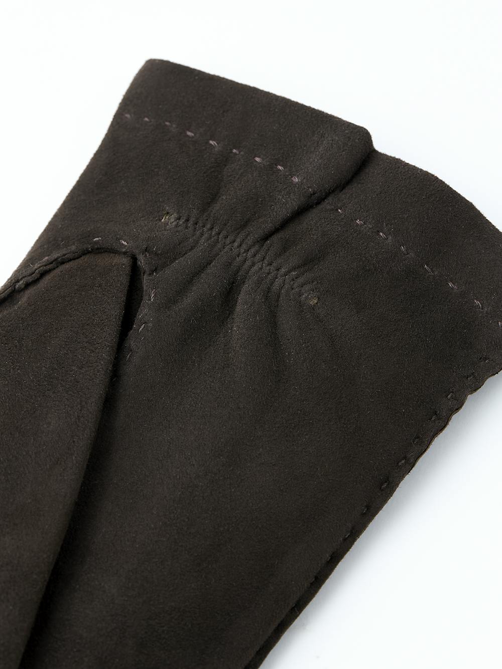 Mörkbrun handsydd handske i mocka
 (3 av 4)