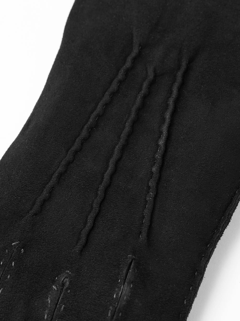 Svart handsydd handske i mocka
 (2 av 4)