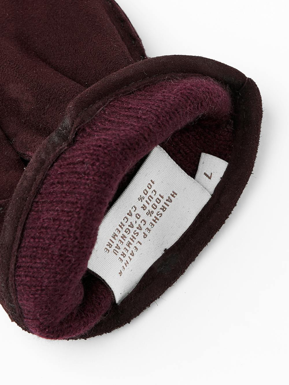 Brown hand-sewn suede glove with leather strap and button
(4 of 4)