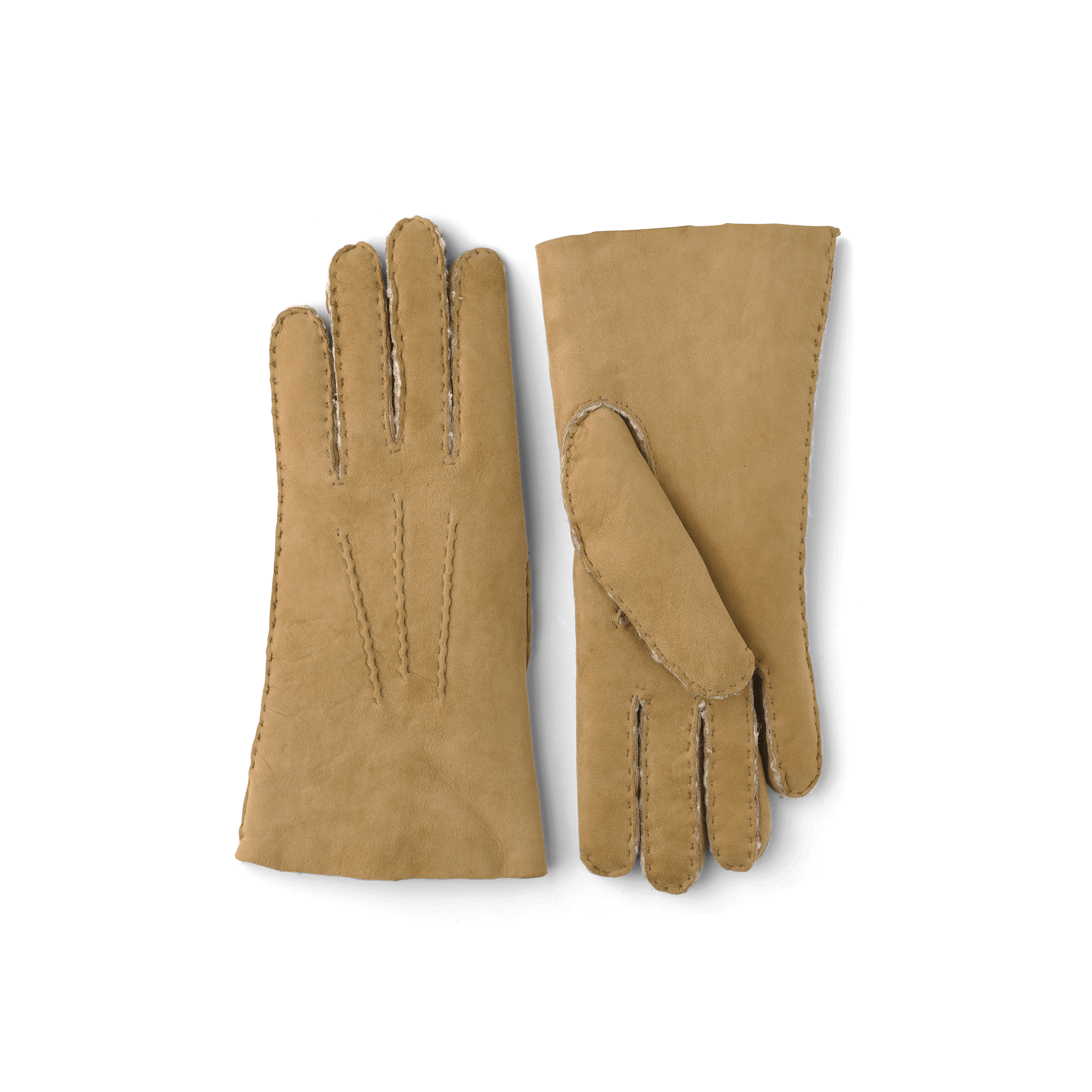 Beige hand-sewn fur suede glove
(1 of 3)