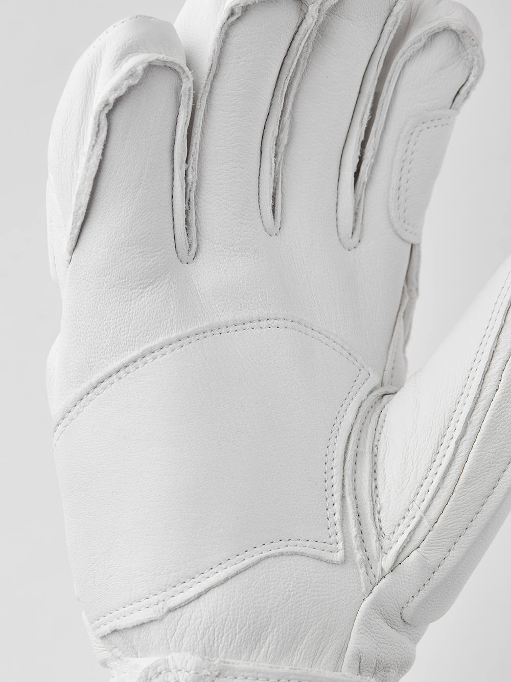 White goat leather ski glove with backhand protection 
 (3 of 8)
