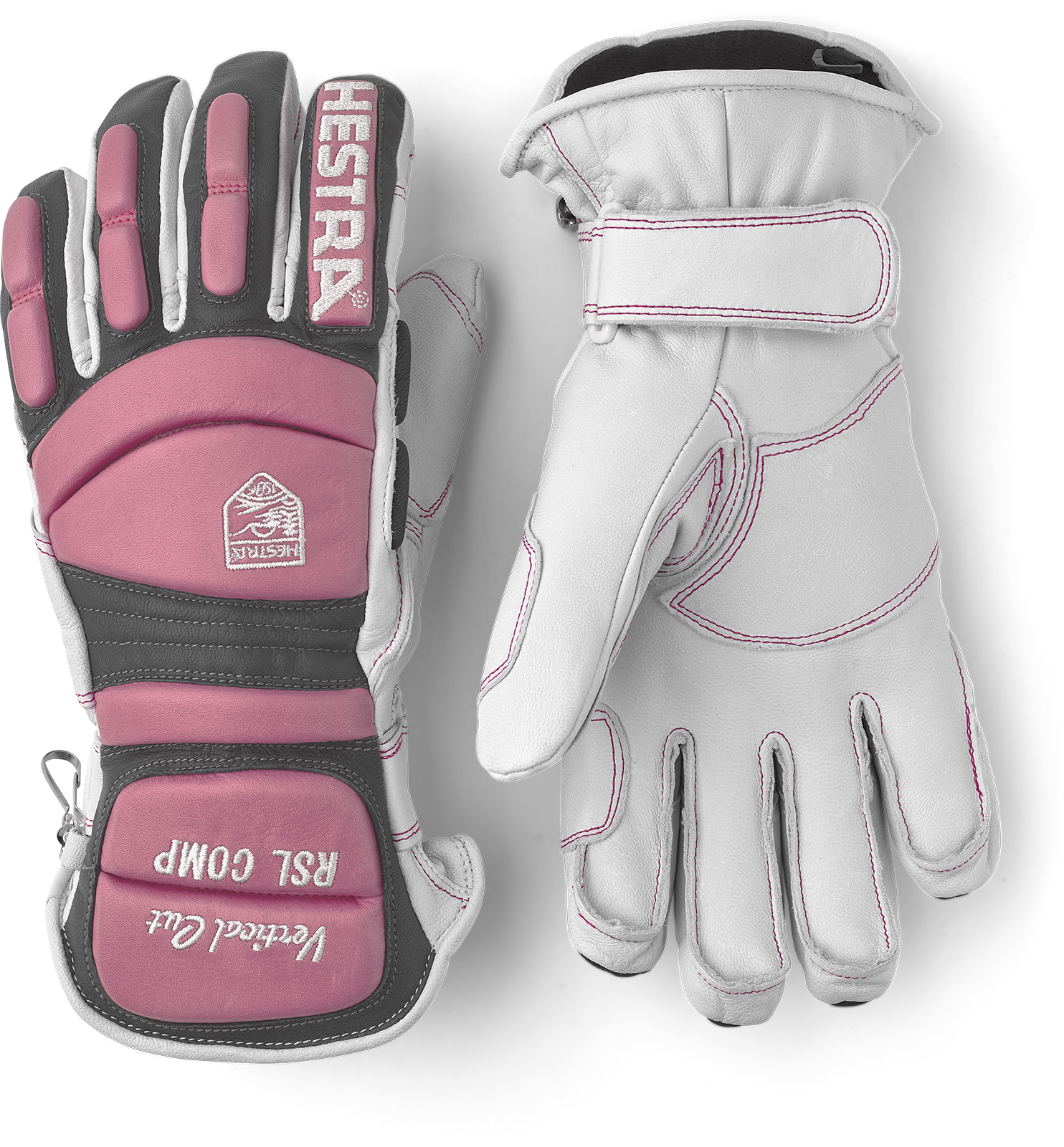 RSL Comp Vertical Cut 5-finger - Offwhite & cerice | Hestra Gloves