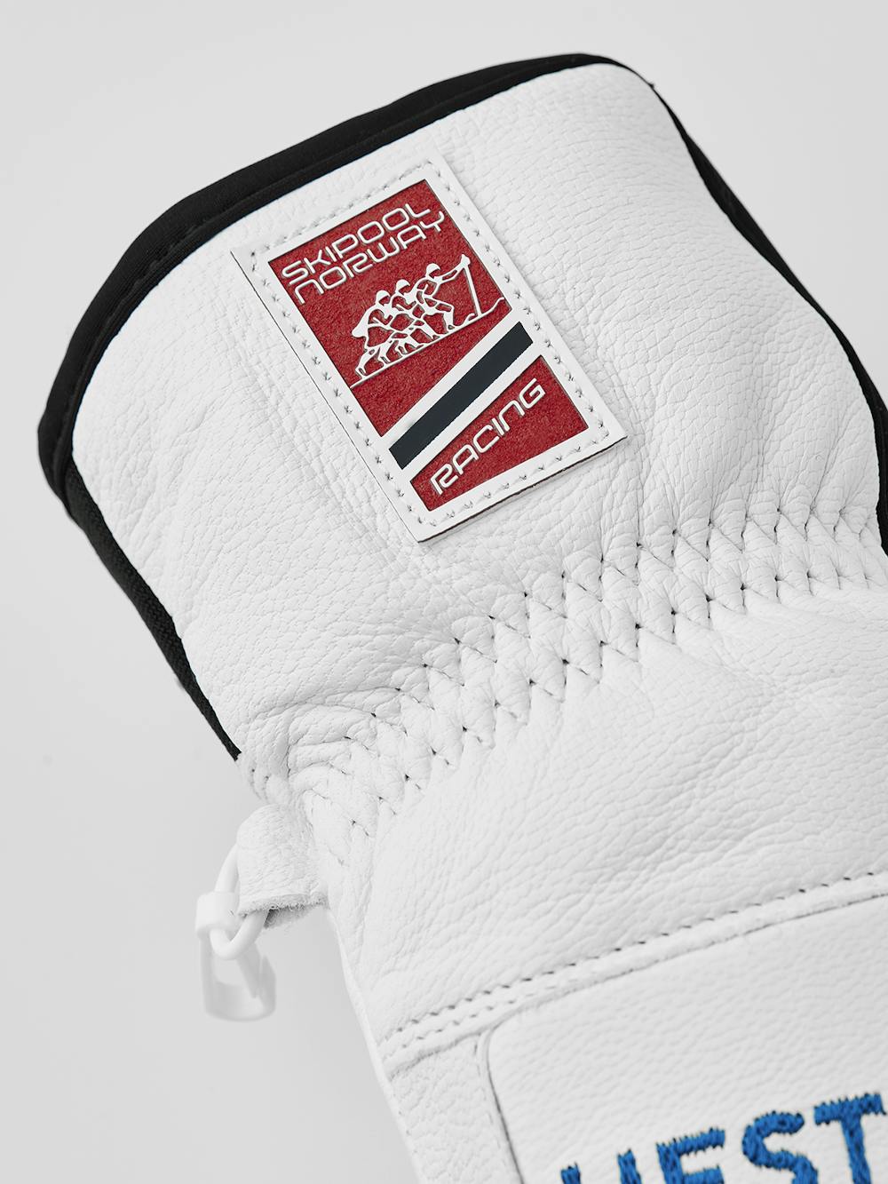 White goat leather ski glove with adjustable opening
(5 of 6)