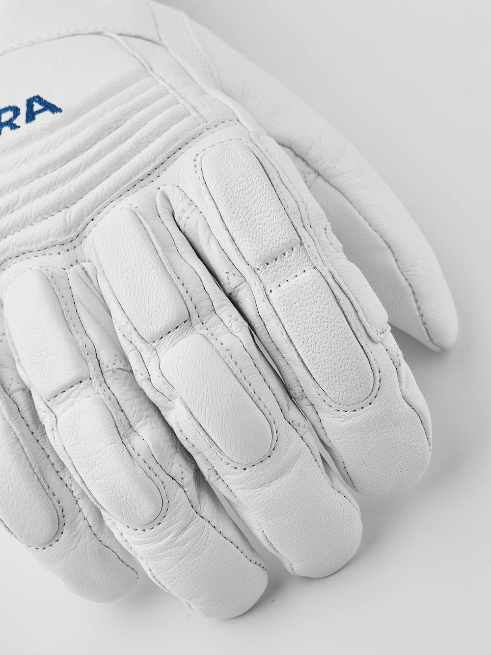White goat leather ski glove with adjustable opening
 (3 of 6)