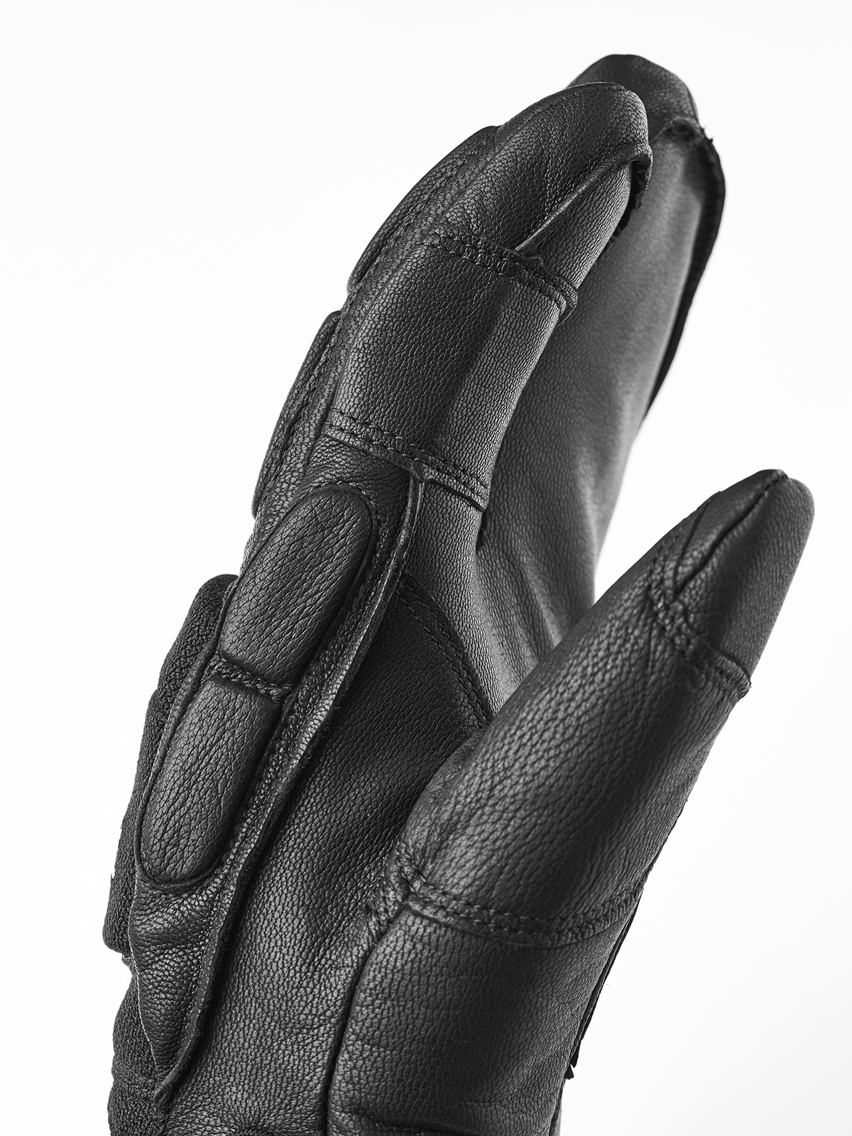 Vertical Cut CZone 3-finger Black Hestra Gloves