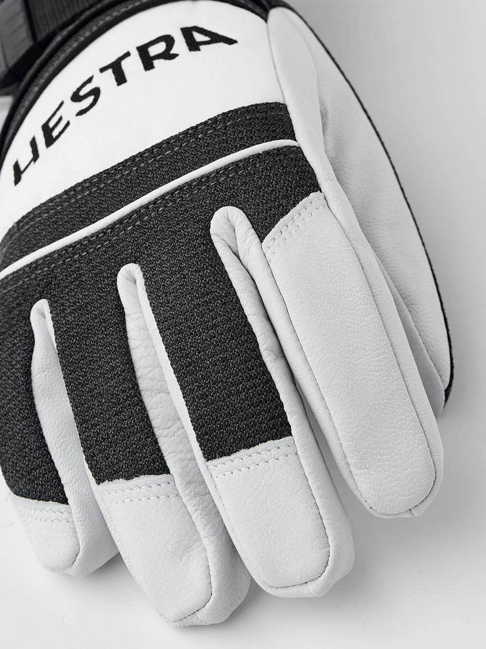 Gray white goat leather and fabric glove
(6 of 6)