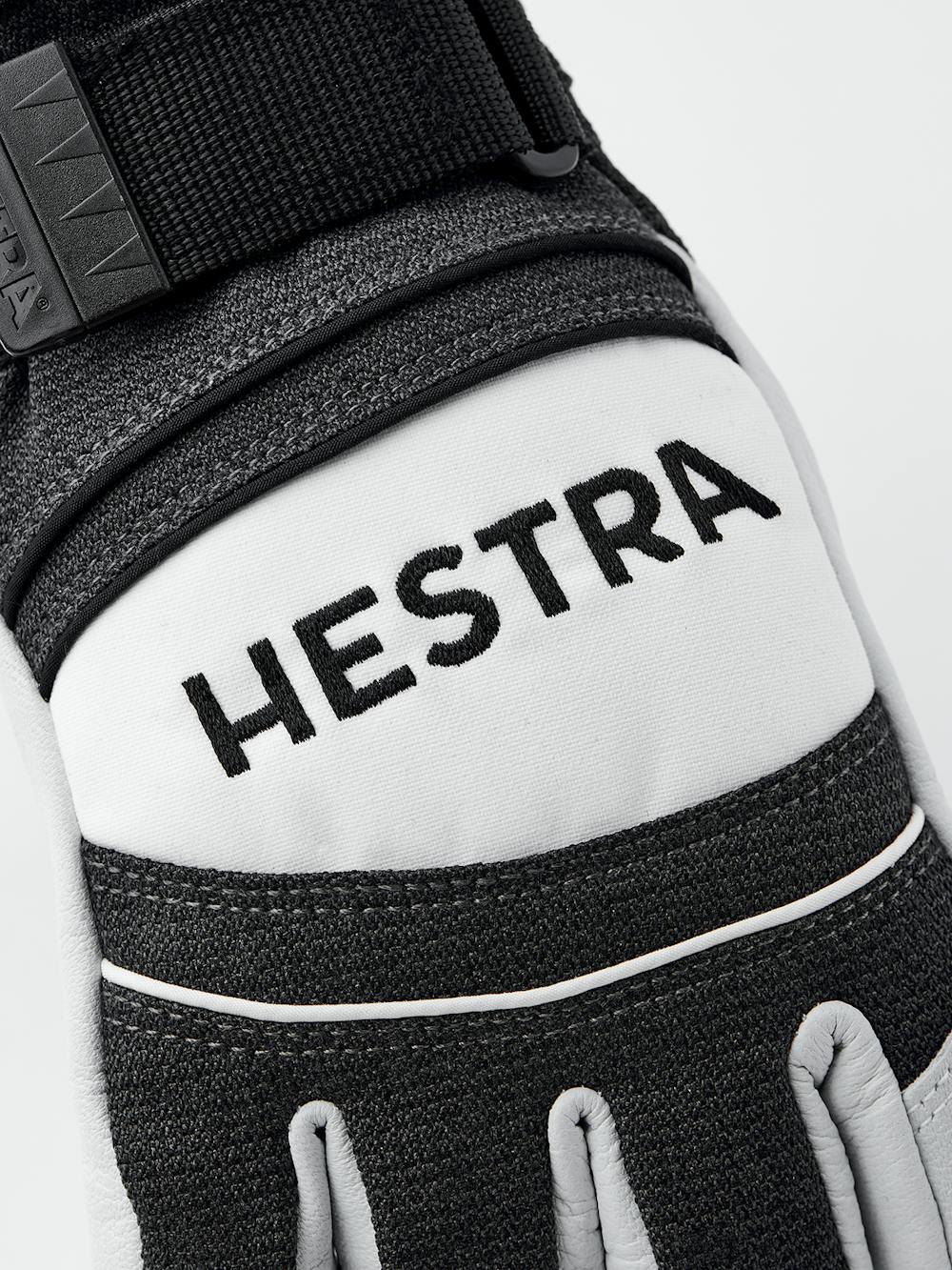 Gray white goat leather and fabric glove
 (5 of 6)