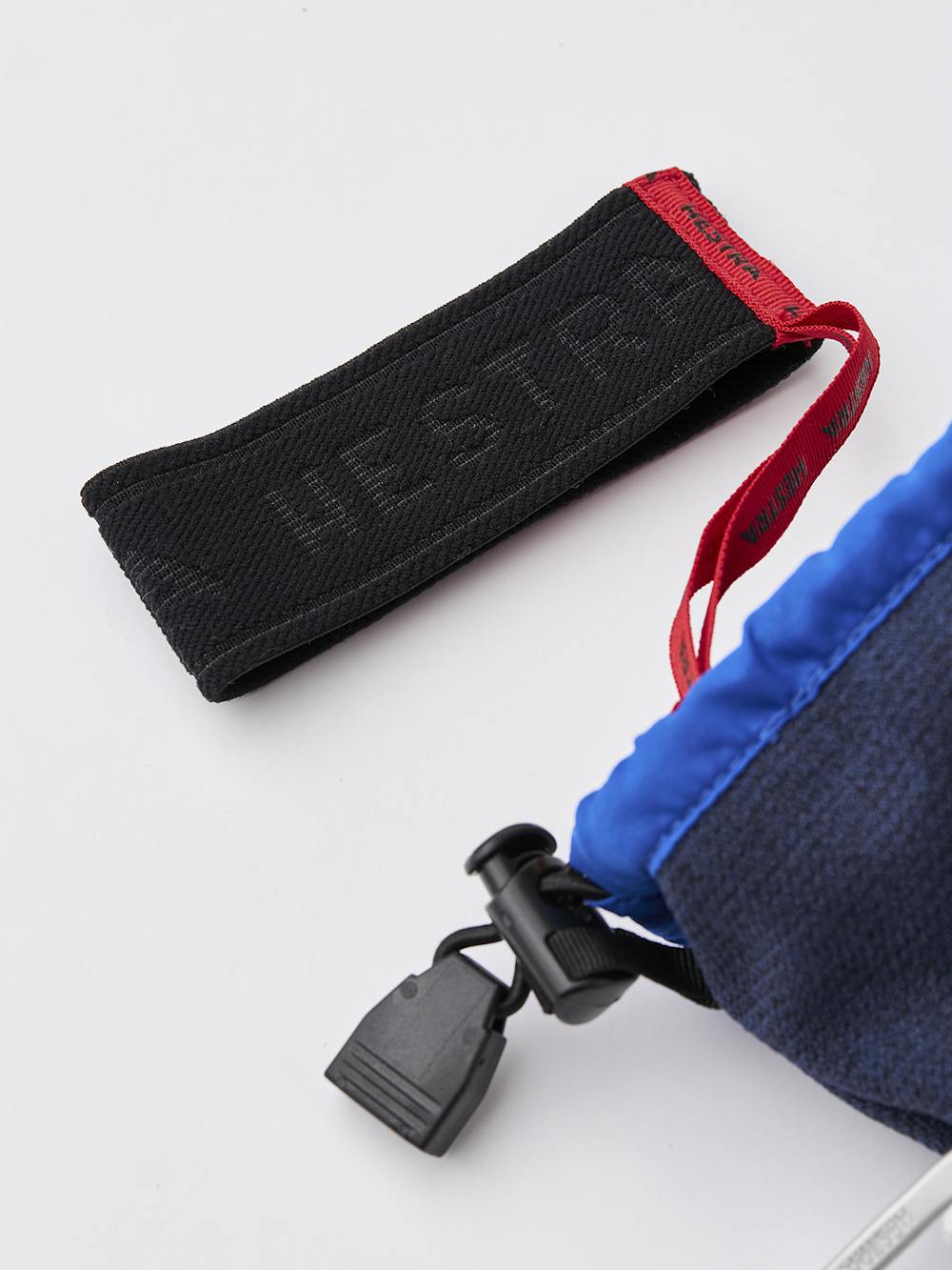 Blue white goat leather and fabric three finger glove
(4 of 6)