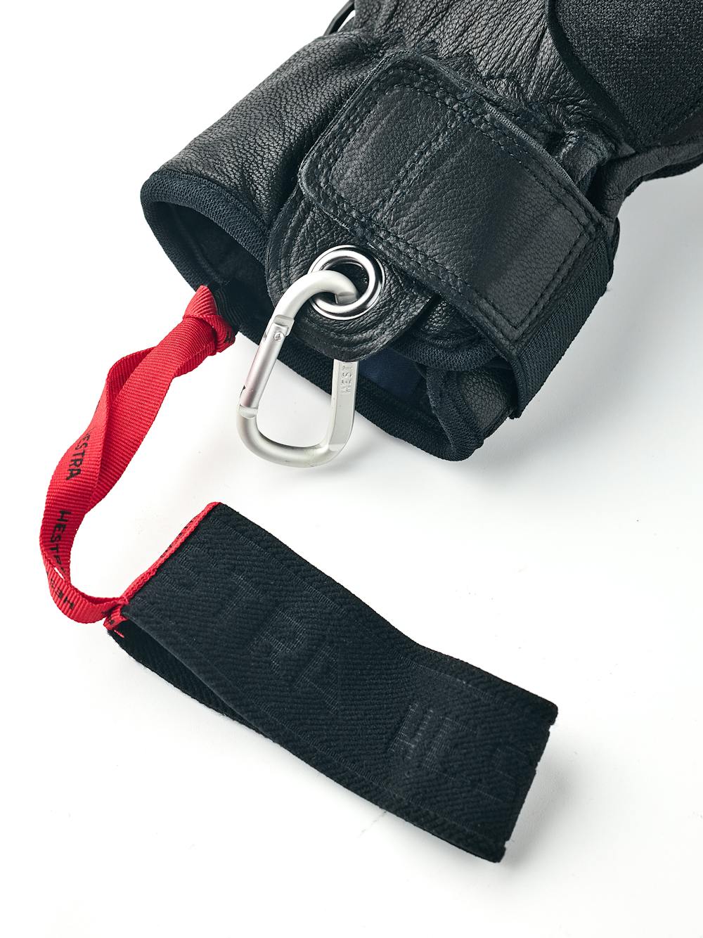 Black goat leather ski glove with black fabric back
 (5 of 5)