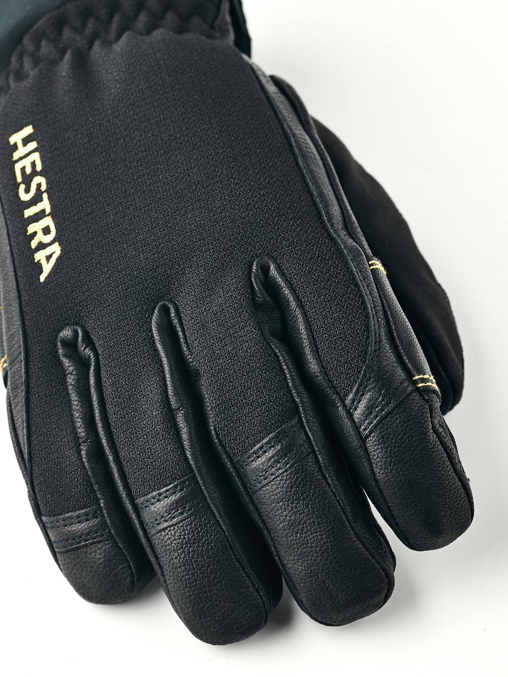 Black goat leather ski glove with black fabric back
 (3 of 5)