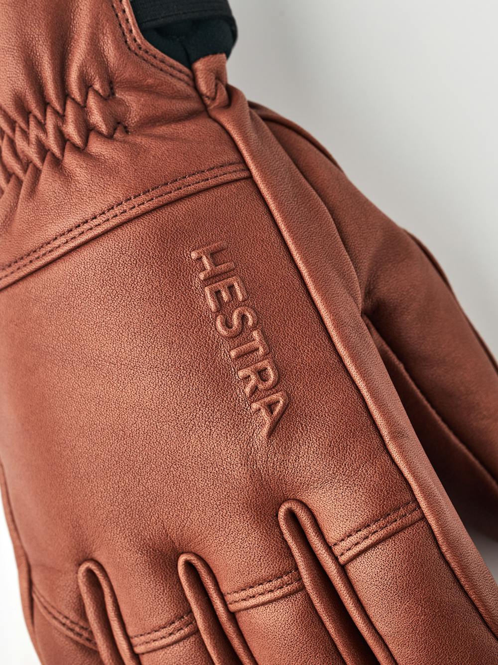 Brauner Skihandschuh aus Rindsleder
 (4 oder 6)