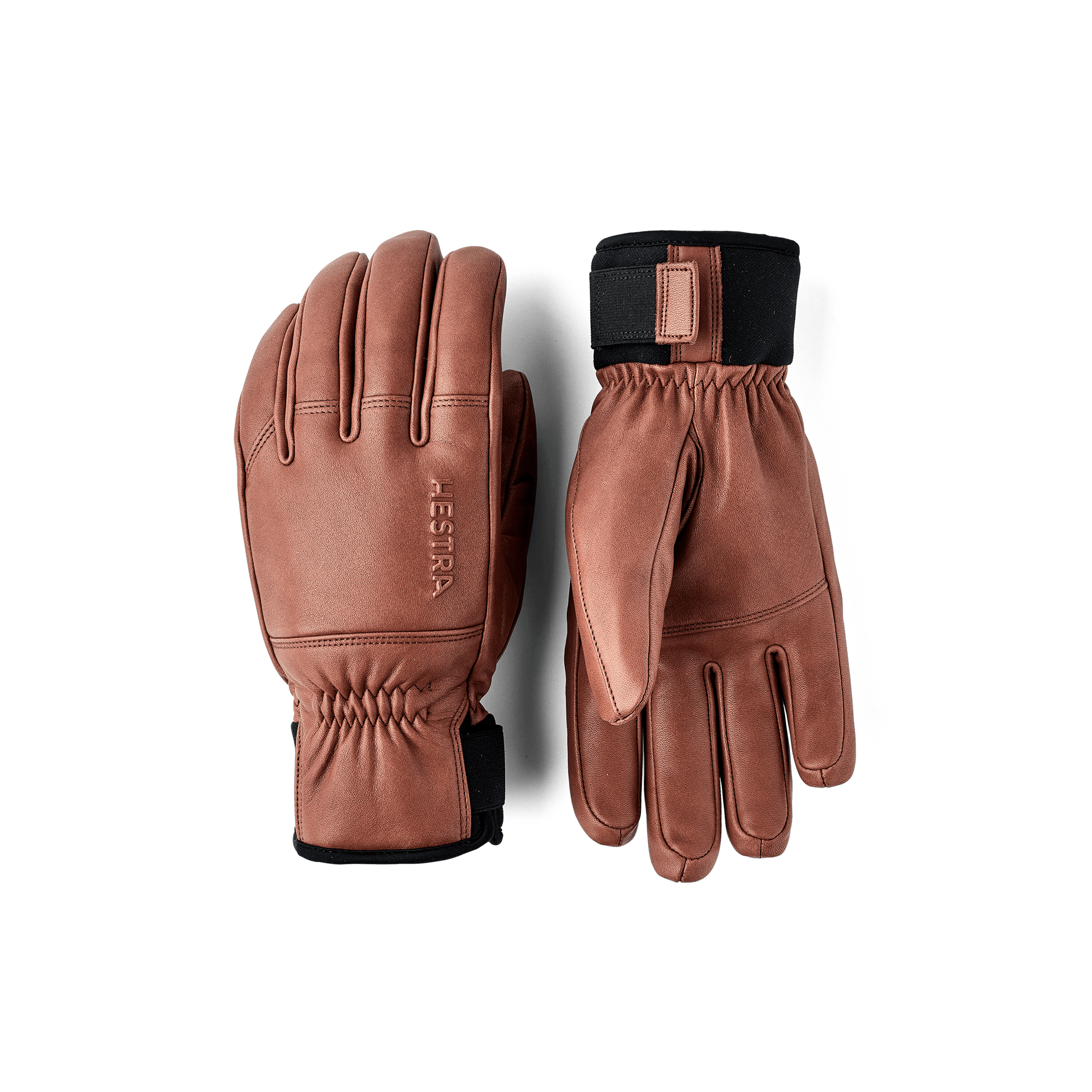 Brauner Skihandschuh aus Rindsleder
 (1 oder 6)