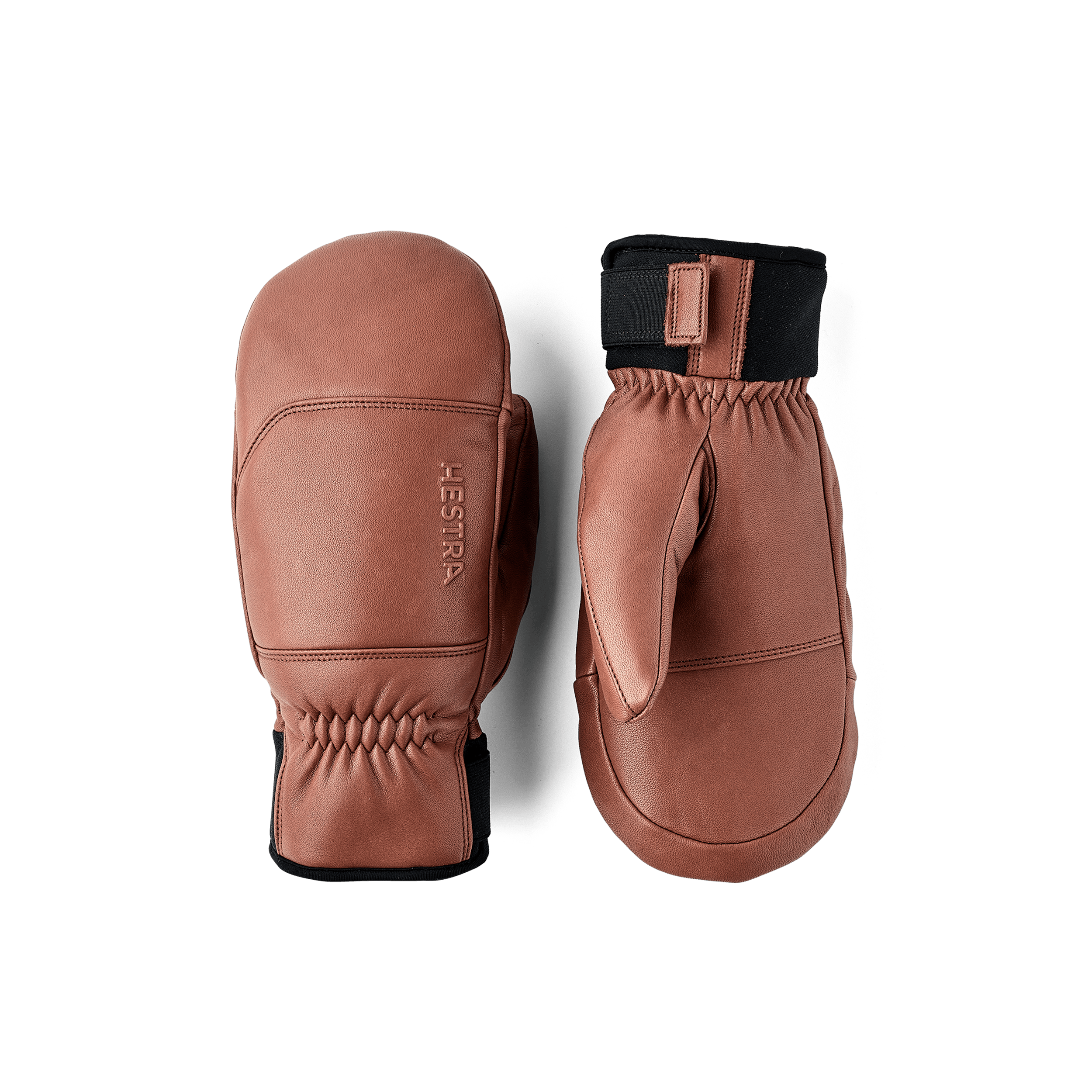 Brown cow hide mitten
 (1 of 6)