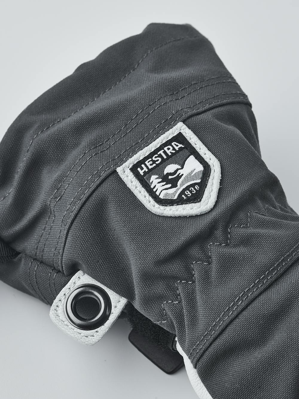 Gray ski glove with white goat leather palm
(3 of 6)