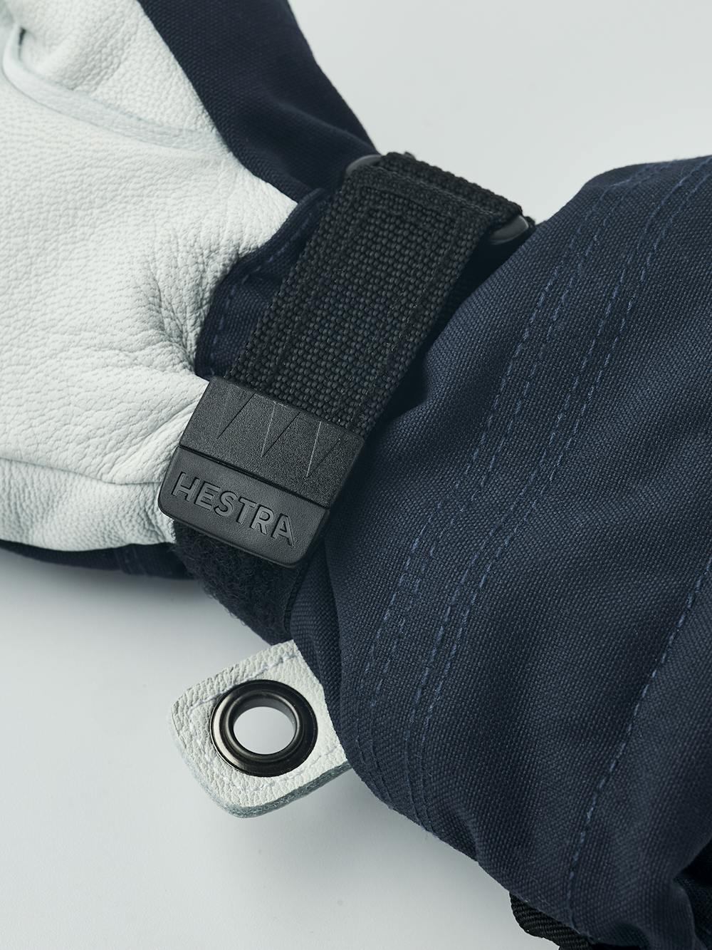 Dark blue ski glove with white goat leather palm
 (5 of 6)