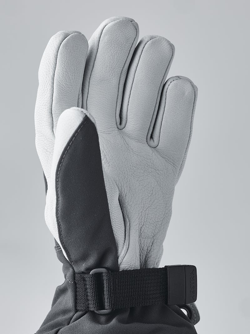 Gray ski glove with white goat leather palm
 (5 of 6)