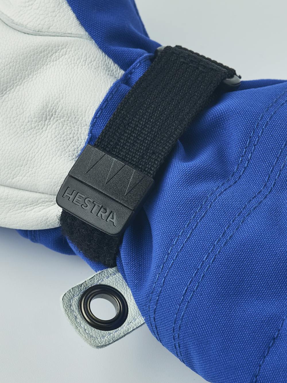 Blue ski glove with white goat leather palm
 (4 of 6)