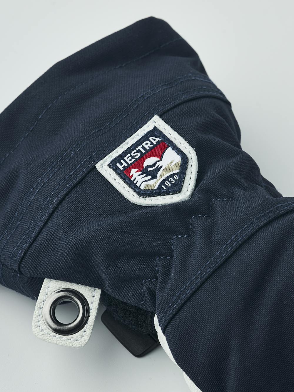 Dark blue ski glove with white goat leather palm
 (3 of 6)