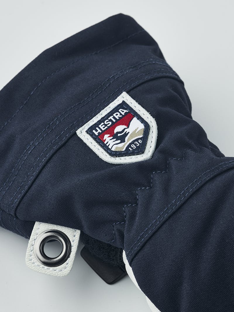 Dark blue ski glove with white goat leather palm
 (3 of 7)