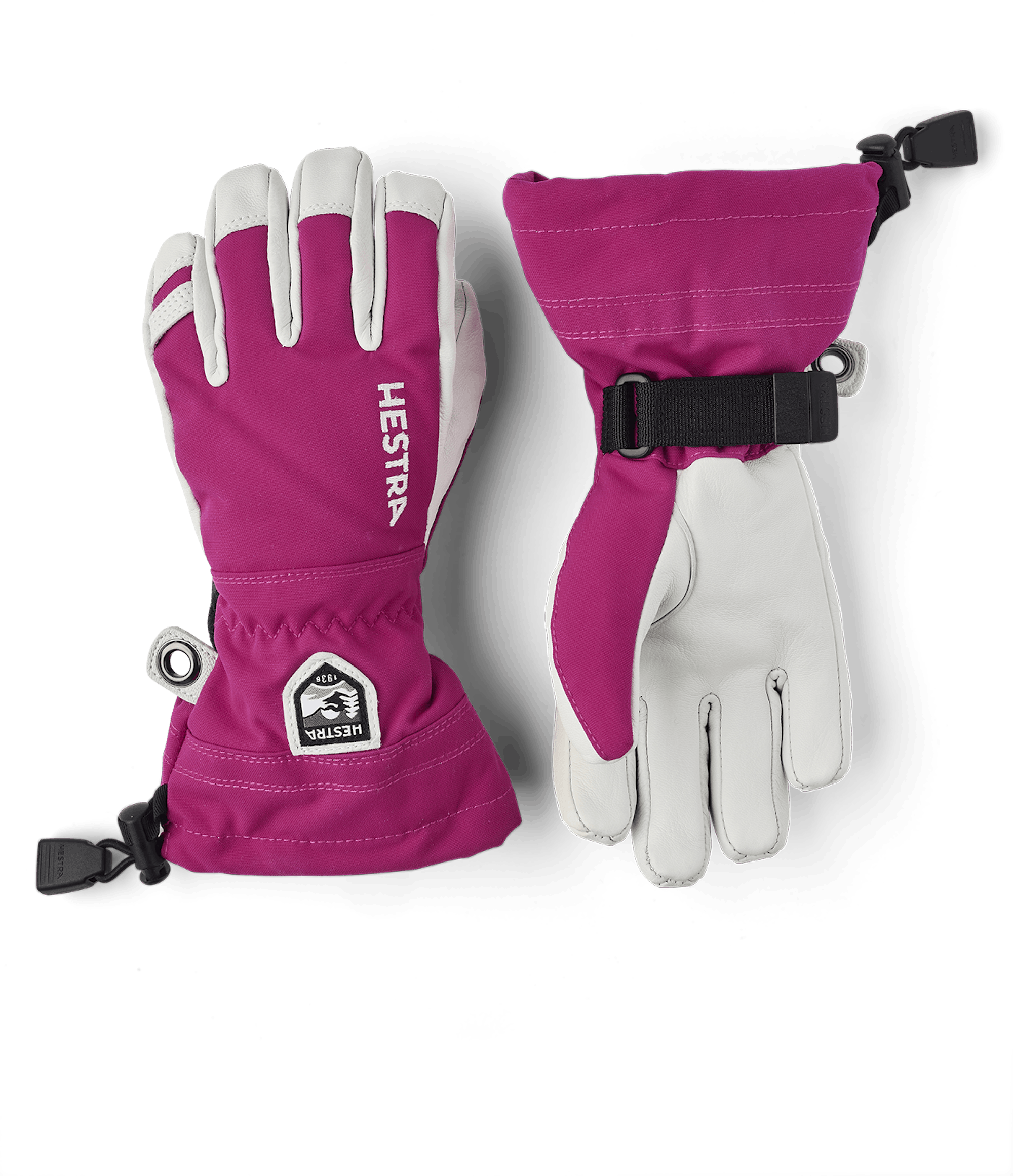 Pink-purple ski glove with white goat leather palm
(1 of 5)