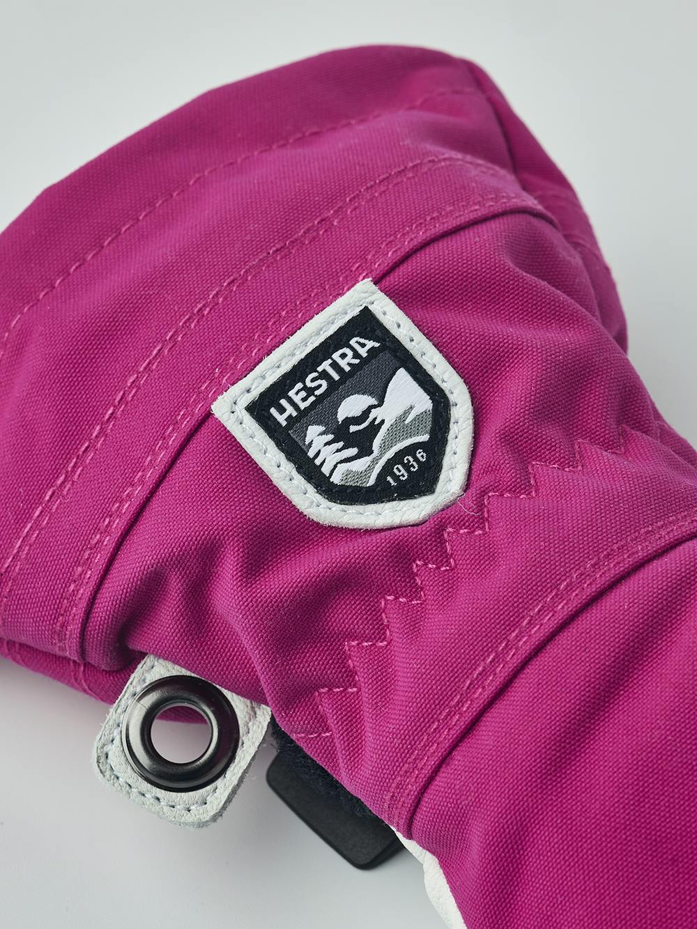 Pink-purple ski glove with white goat leather palm
(4 of 5)