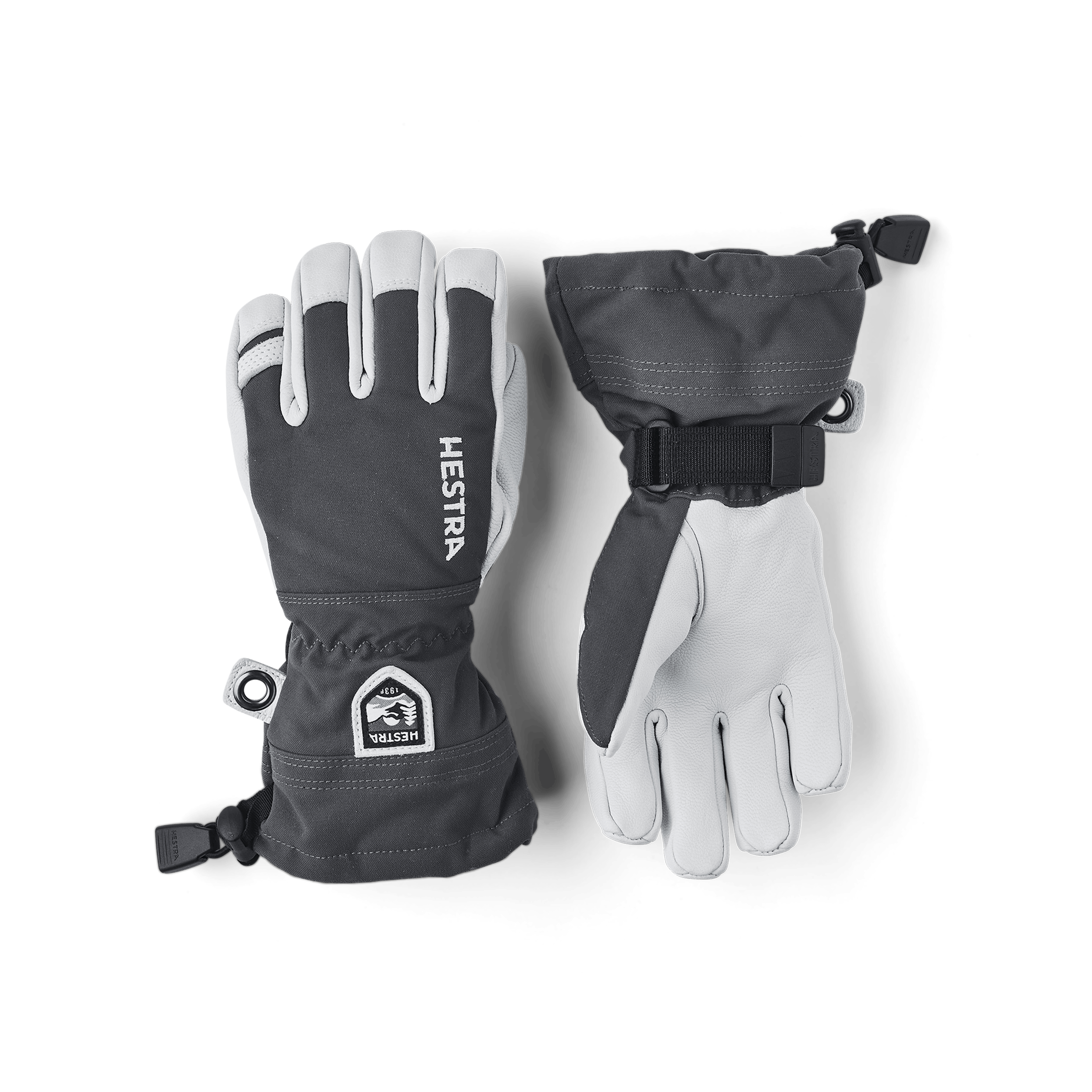 Gray ski glove with white goat leather palm
(1 of 6)