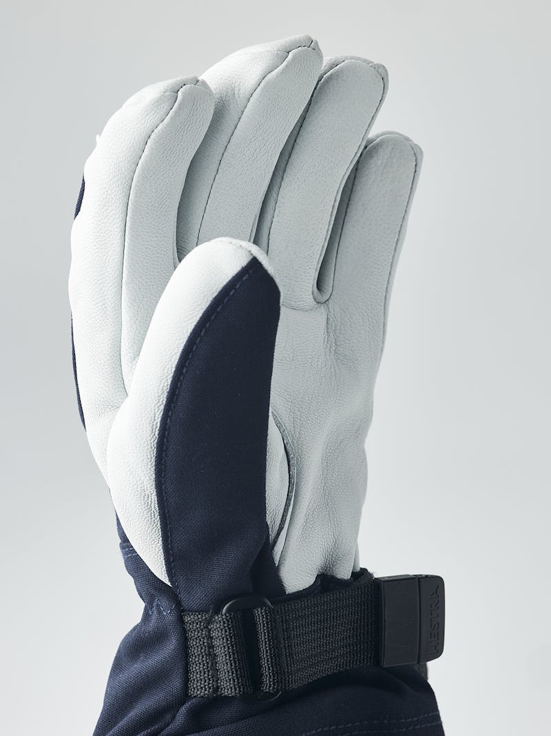 Dark blue ski glove with white goat leather palm
 (5 of 7)