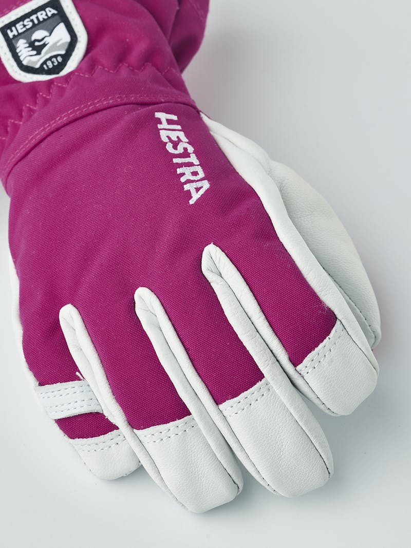 Pink-purple ski glove with white goat leather palm
 (3 of 5)