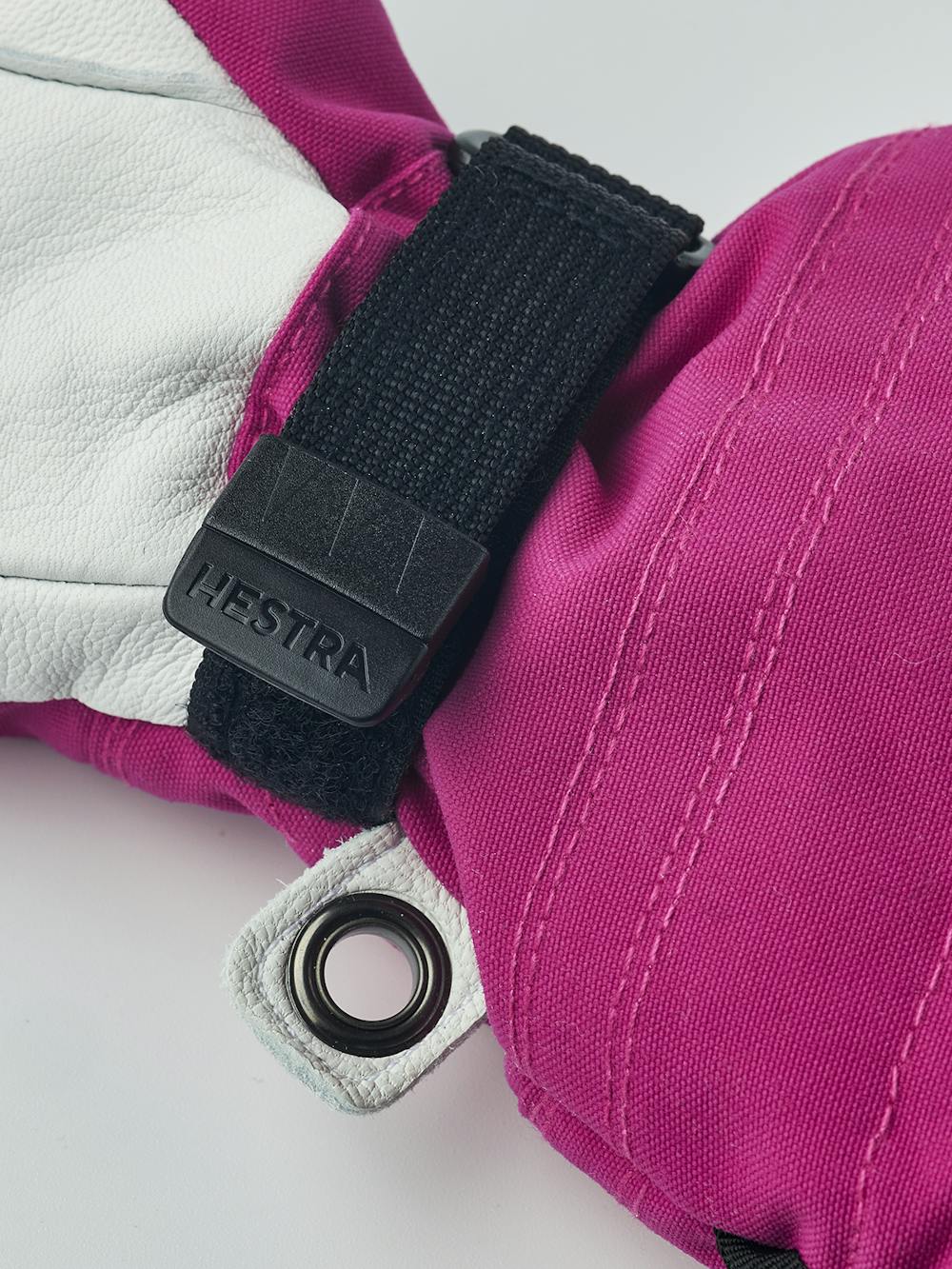 Pink-purple ski glove with white goat leather palm
 (3 of 5)