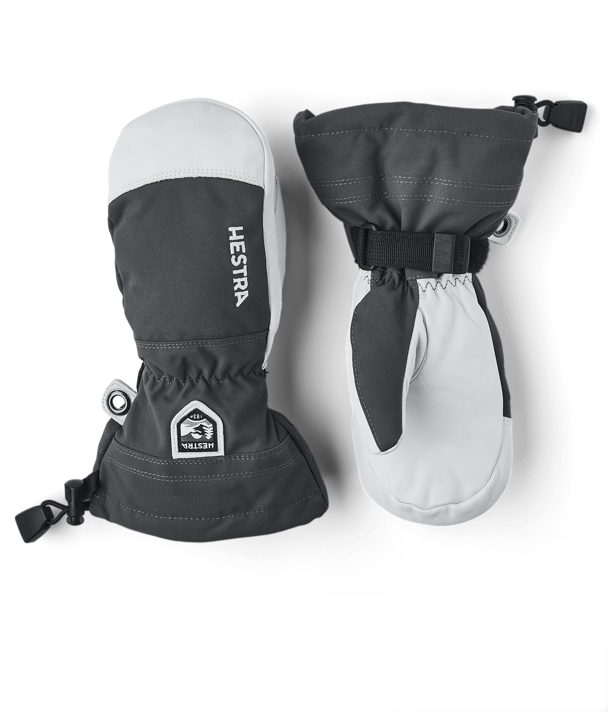 Gray mitten with white goat leather palm
(1 of 8)